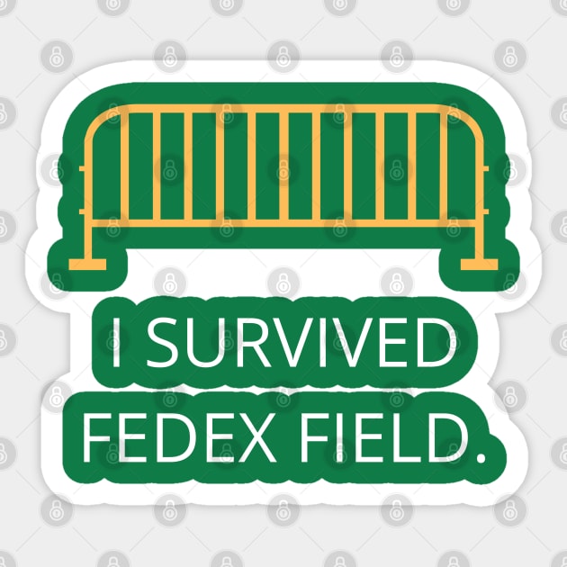 I Survived FedEx Field - Philadelphia Eagles Sticker by SportCulture